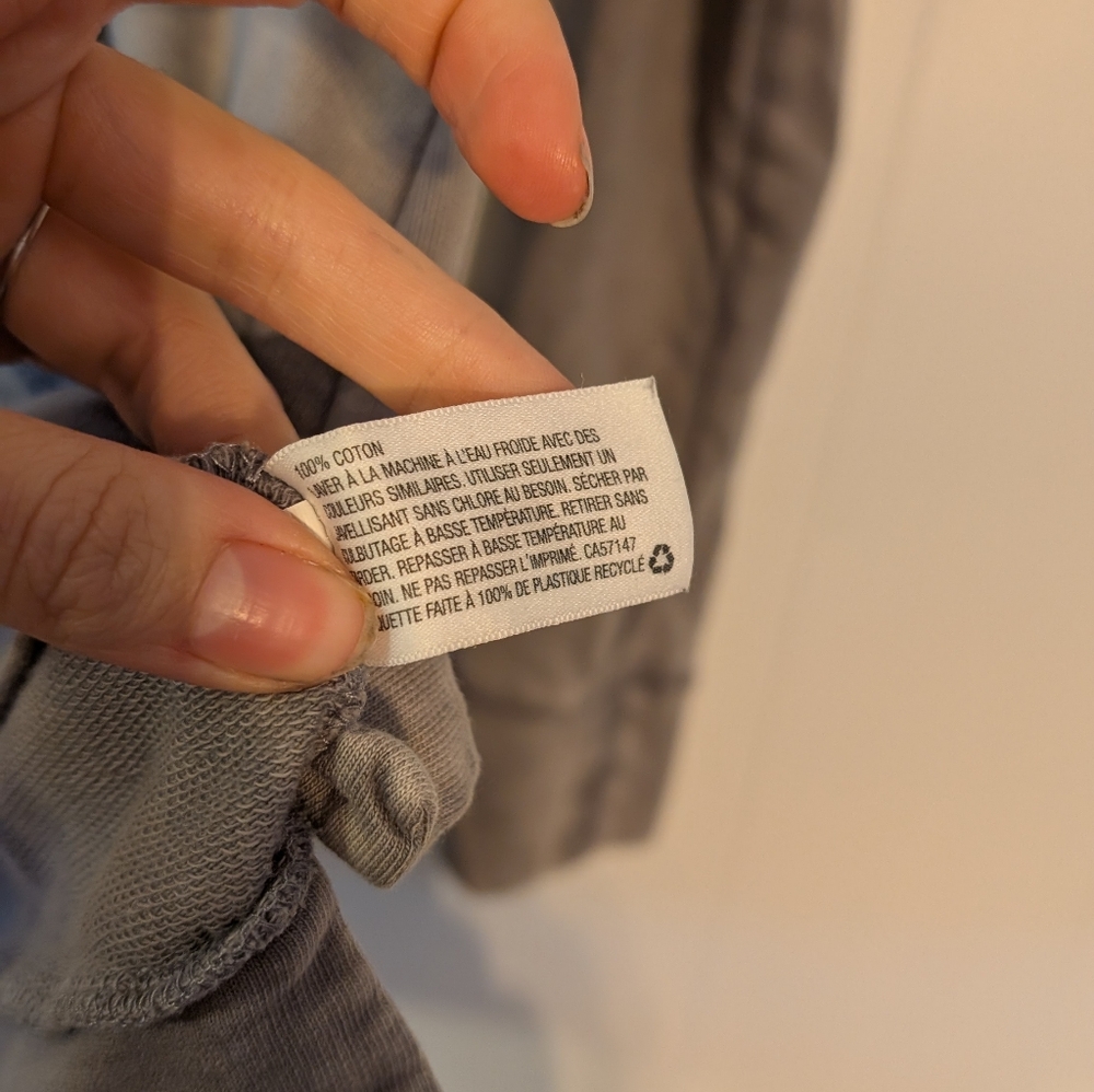 Toms Gray Zip-Up Hoodie Sweatshirt - Picture 4 of 4
